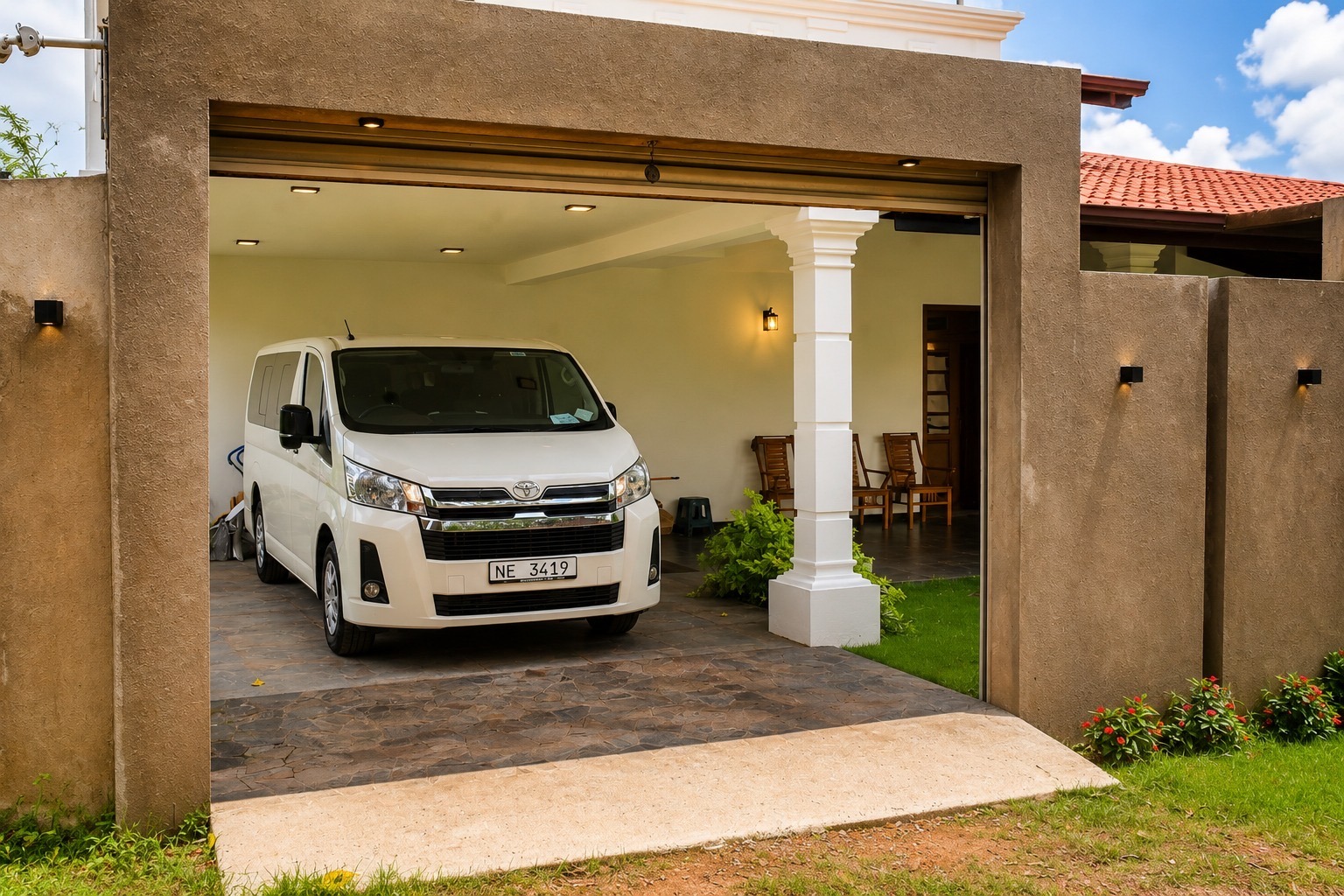 Villa entrance during daytime